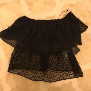 zara off the shoulder top